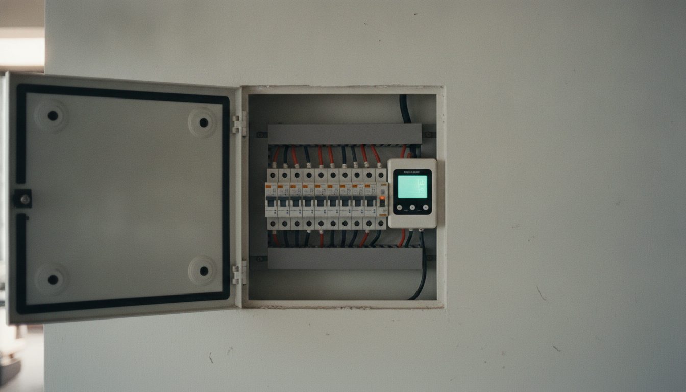 Home electrical panel with an energy monitor